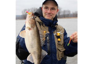 image of walleye caught on dubuque river rig