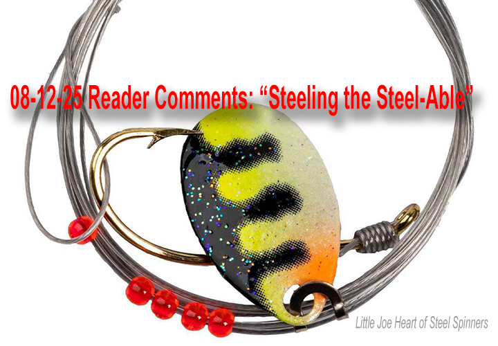 image links to fishing article about catching northern pike using spinners and steel leaders