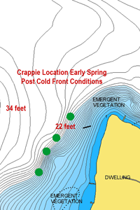 image of map showing crappie location