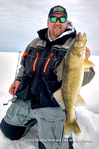 image of Chris Messerschmidt with mille lacs walleye