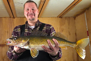 image of Chad Mertz with Winnie Walleye