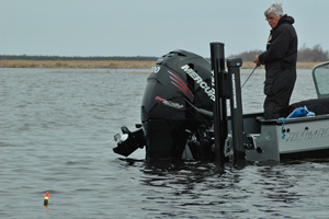 image of nick panovich fishing for big pike