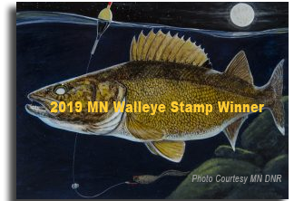 image of 2019 mn walleye stamp