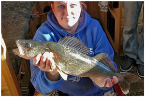 image of woman with nice walleye