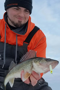 image of shane boeshart with nice walleye