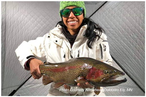 image of lady with nice trout