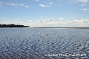 image of leech lake at portage bay