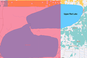 image of upper red lake map