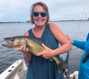 image of woman with nice walleye