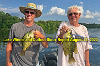 image links to cutfoot sioux and lake winnie fishing report