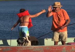 image links to lucky kid fishing video