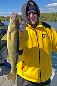 image of karen reynolds with nice winnie walleye