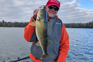 image of Joe Begquist with nice walleye