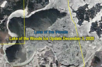 image links to lake of the woods ice fishing updates