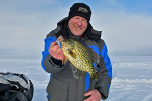 image of Jeff sundin with nice crappie caught on glow spoon