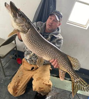 image of huge northern pike caught on lake of the woods