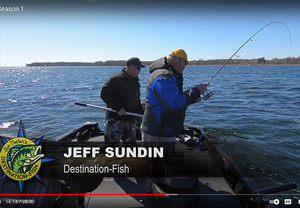 image links to fishing video about walleye fishing with Lindy Rigs on Lake Mille Lacs