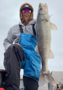 image of Houston, guide at Sportsmans Lodge with huge walleye links to fishing report