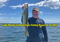image links to Bowen Lodge Lake Winnie walleye fishing report
