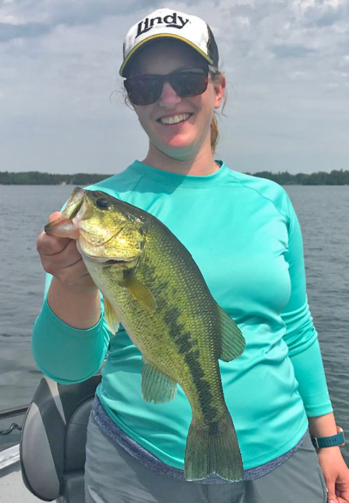 image of Annalee Jones with nice Largemouth Bass