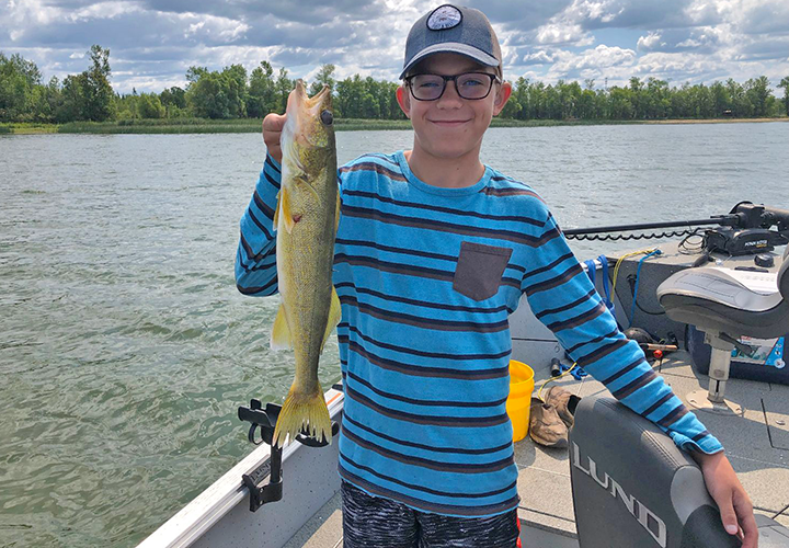 Blaine Cheatham shows off nice walleye