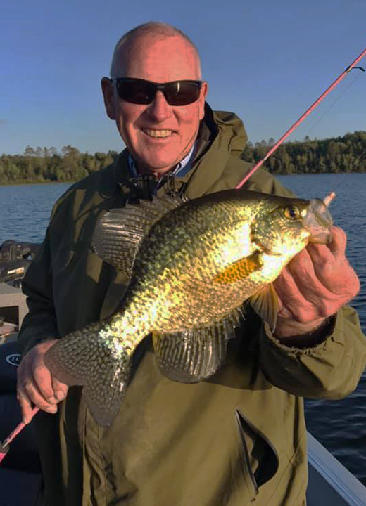 image of Jeff Sundin with ig crappie caught in the Ely MN Area