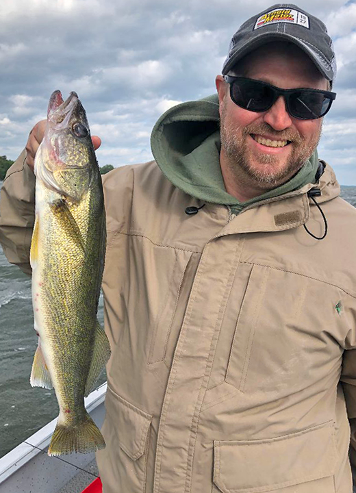 image of Jody Halverson with nice walleye