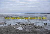 image of ice at Splithand Lake near Grand Rapids MN