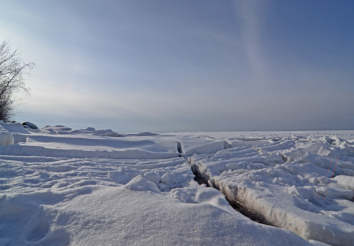 image of ice conditions near Grand Rapids MN 