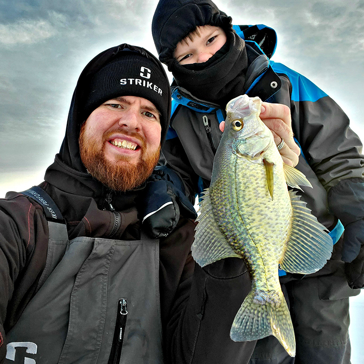 Image of Dustin Monson with nice crappie caught in the Brainerd Lakes region