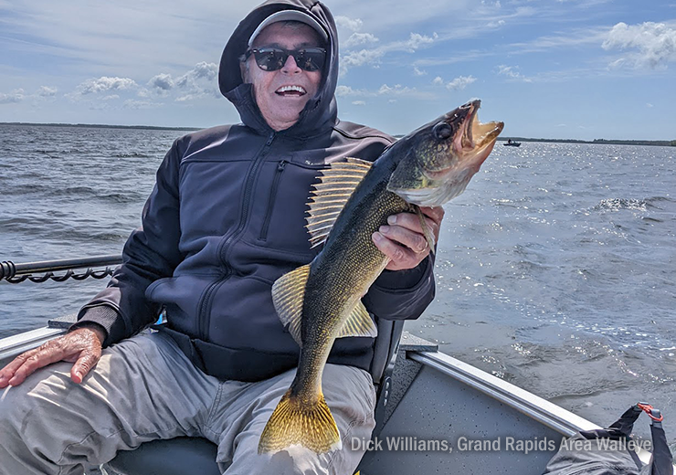 image of dick williams with nice grand rapids area walleye