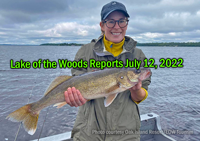 image links to fishing report from Lake of the Woods 