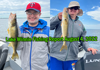 image links to fishing report from Lake Winnibigoshish