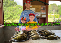 image of John Hauschild and sons with nice catch of crappies