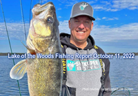 image of walleye fisherman holding huge walleye caught in the northwest angle