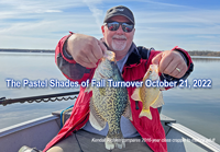 image of Kendall Richlen comparing 2016-year-class crappie to mature adult
