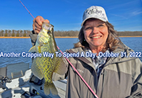 image of the Hippie Chick holding big crappie