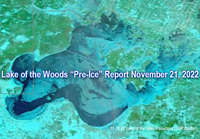 Satellite mage links to report about the ice formation at Lake of the Woods