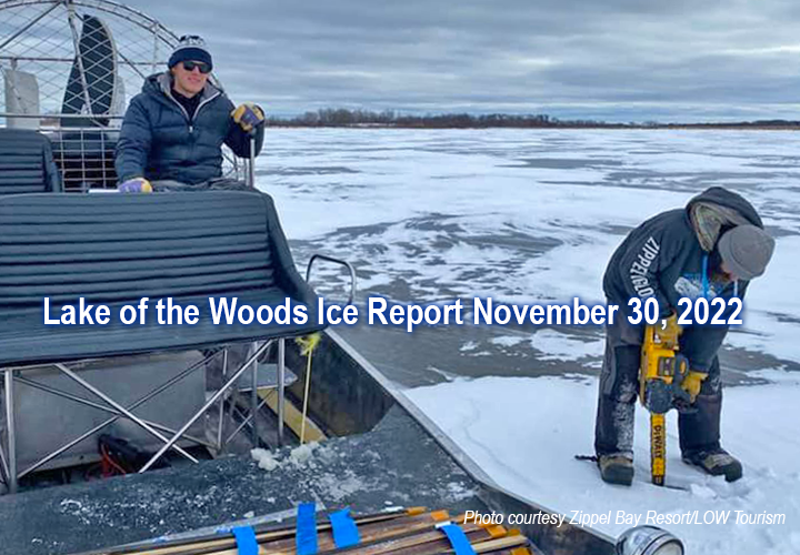 image links to report anout ice conditions on lake of the woods and the rainy river