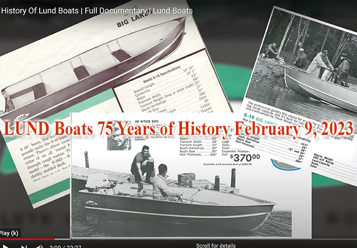 image links to video about the Lund Boat company's 75 year history