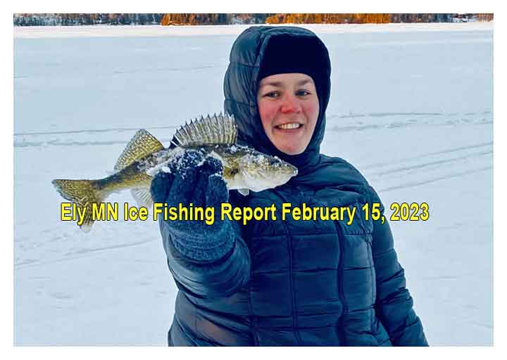 image links to ice fishing report from Ely MN