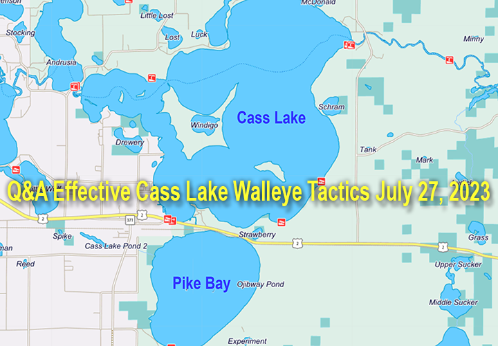 image links to fishing article about walleye tactics for Cass Lake MN