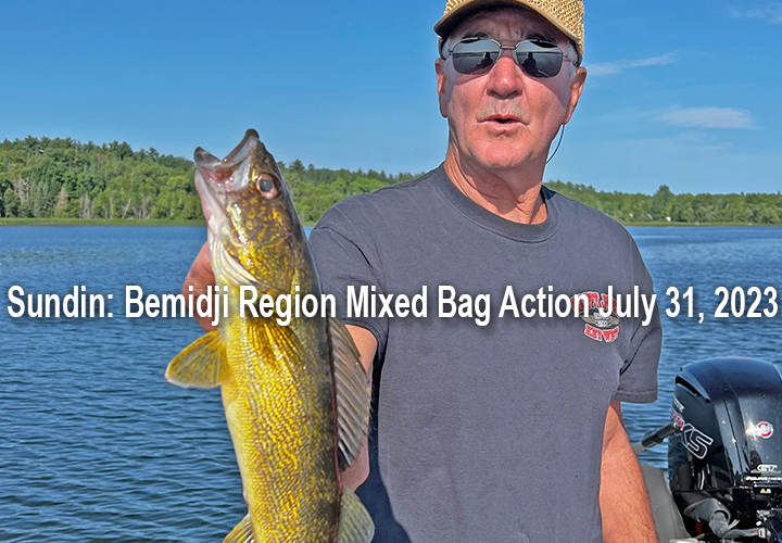 image links to fishing report from the Bemidji MN area
