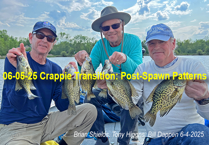 image links to fishing report about catching crappies in the Grand Rapids area