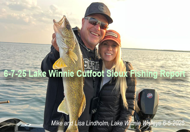image links to fishing report from Lake Winnie and Cutfoot Sioux