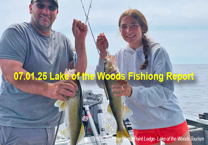 image links to fishing report from Lake of the Woods 
