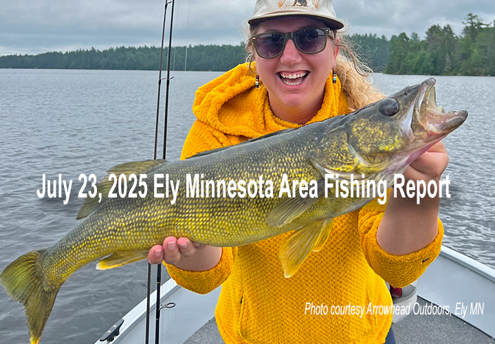 image links to fishing report from Arrowhead Outdoors in the Ely Minnesota area