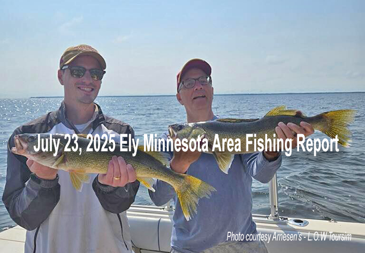 image links to fishing report from Lake of the Woods