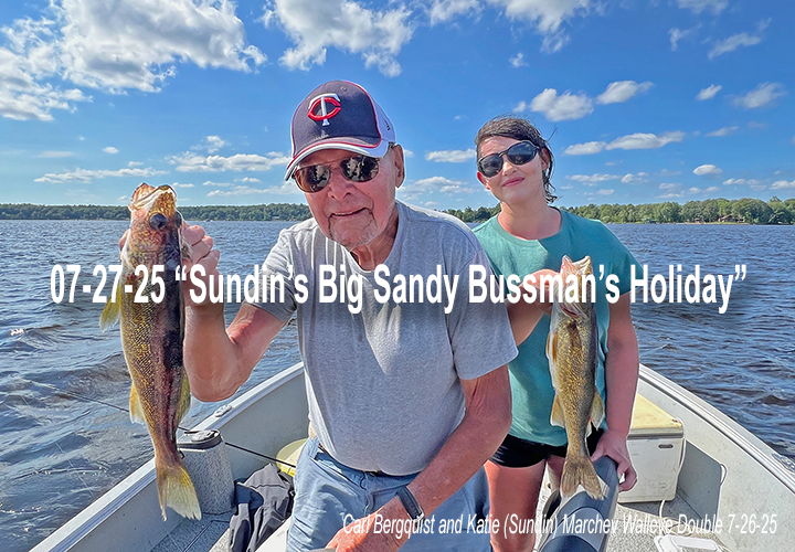 image links to fishing report from Big Sandy Lake