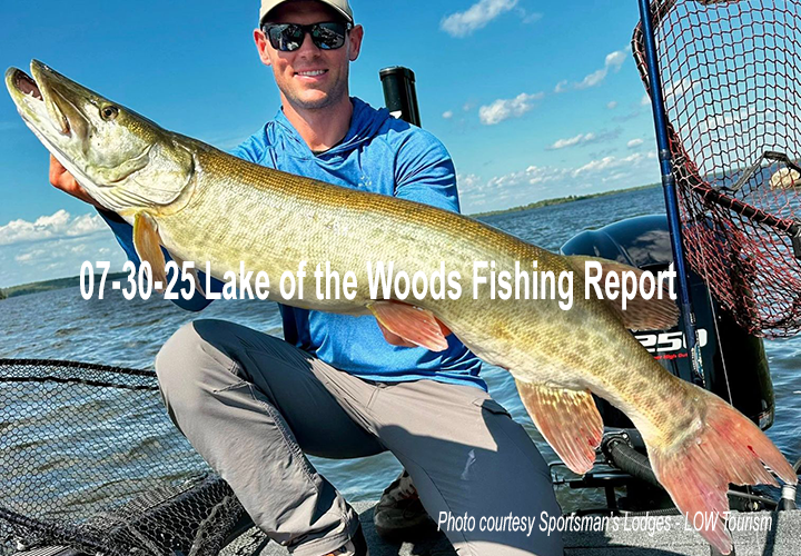 image links to fishing report from Lake of the Woods